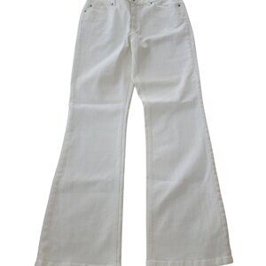 NWT Chico's Platinum Charm Optic White Boot Cut Stretch Jeans 32" Inseam